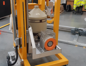 veolia nuclear solutions France characterisation radioactive waste gamma spectrometry identification quantification isotope measurements nuclear waste systems detector-carrying cart veolia software measurement reports